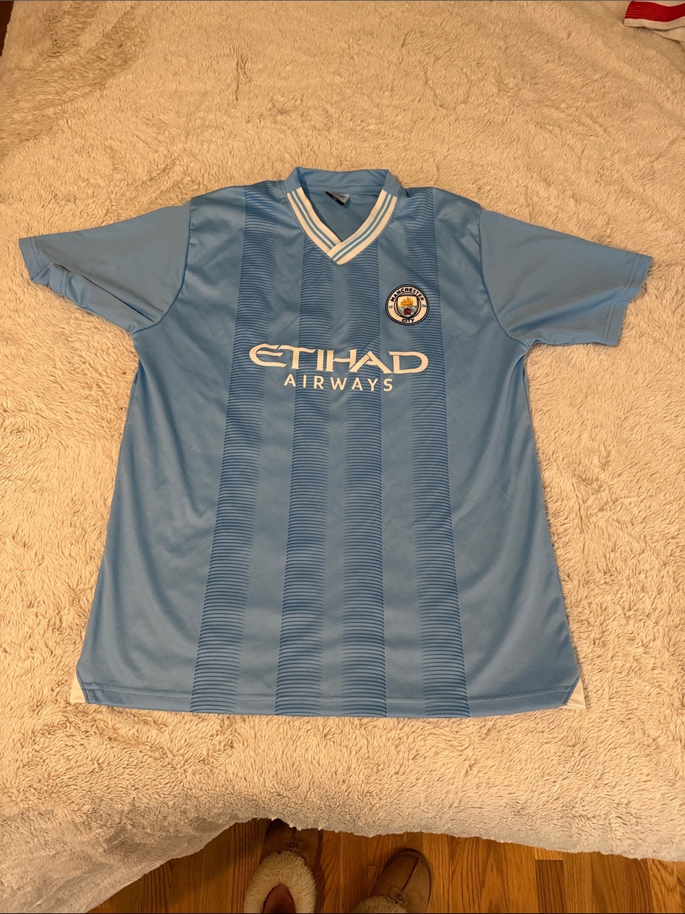 Light Blue Home Jersey with Etihad Airways Logo